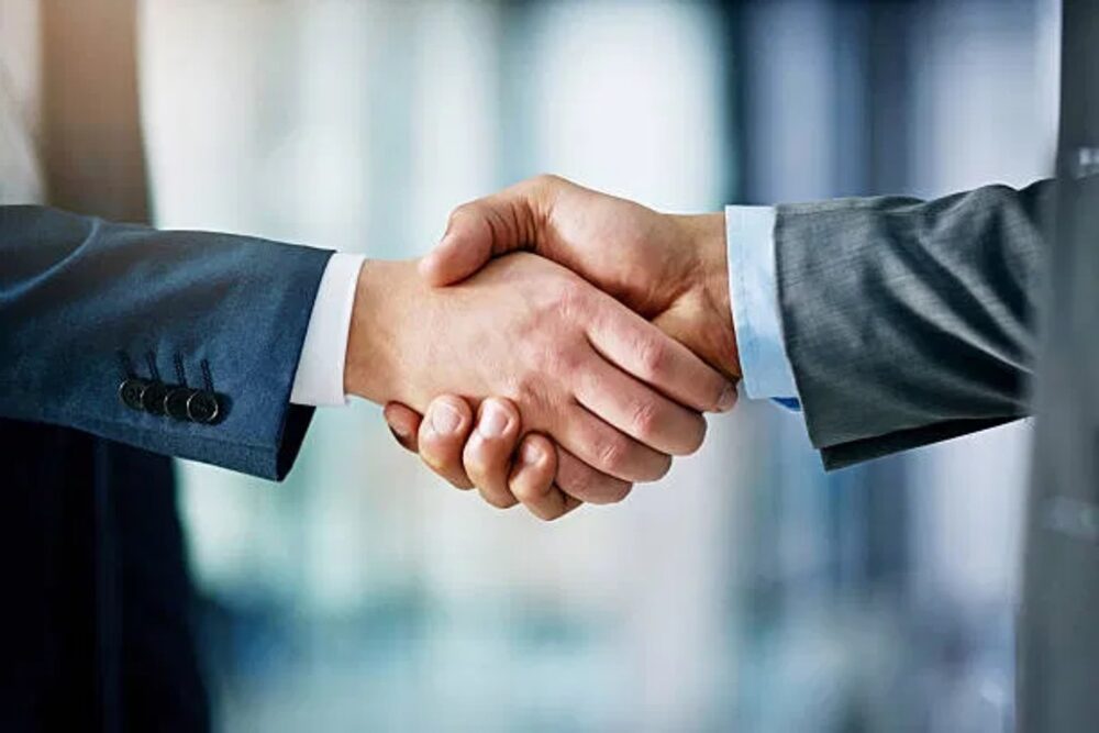 Handshake symbolising partnership